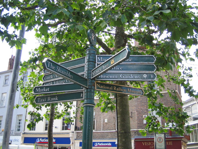 Signpost at York